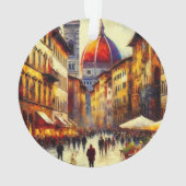 Florence, Italie Rue avec Duomo Peinture (dos)