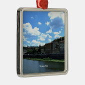 Florence, Italië skyline Metalen Ornament (Rechts)