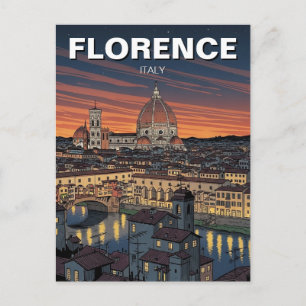 Florence Italië Skyline Reizen Briefkaart