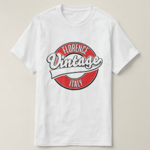 Florence Italië vintage stijl logo T-shirt