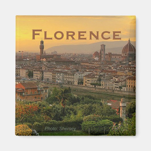 Florence Italie Voyage Photo souvenir Frigo Magnet (Devant)