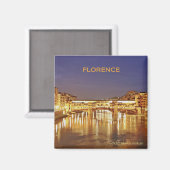 Florence Italie Voyage Photo souvenir Frigo Magnet (Recto/Verso)