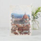 Florence Italië Waterverf Art (Staand voorkant)