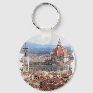 Florence Italië Waterverf Art Sleutelhanger