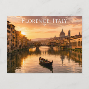 Florence Italië Zonsondergang Reizen Briefkaart