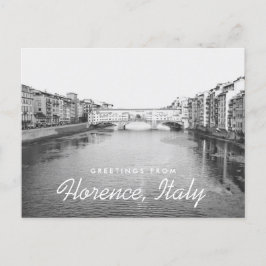 Florence Italië Zwart & Wit Ponte Vecchio Brug Briefkaart