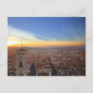 Florence Italy at Sunset Briefkaart