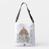Florence Italy Duomo Pen and Ink Illustration Crossbody Tas (Achterkant)