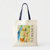 Florence Italy Street Map in Waterverf Tote Bag (Voorkant)