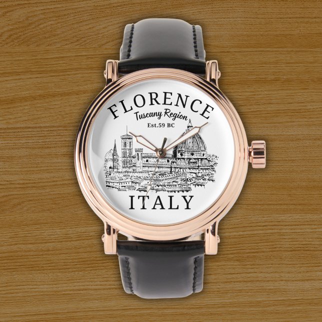 Florence Italy Tuscany Region Vintage Landscape Horloge (Creator heeft geüpload)