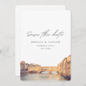Florence Italy Wedding Save the Date Kaart (Voorkant / Achterkant)