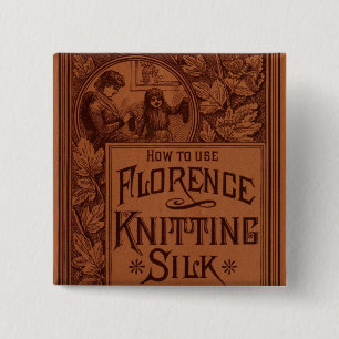 Florence Knitting Silk cover Vierkante Button 5,1 Cm