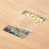 Florence Lemons Italian Wedding Acryl Uitnodigingen (Laagn)