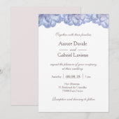 Florence lila witte bloesbloesjes bruiloft kaart (Voorkant / Achterkant)