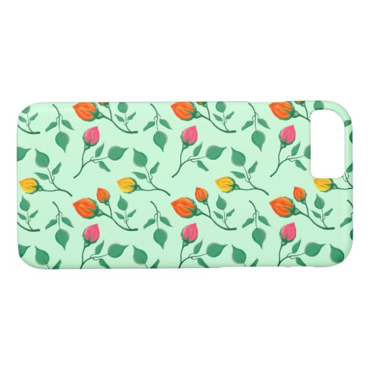 Florence met gekleurde rozen bloemen Case-Mate iPhone case (Achterkant (Horizontaal))