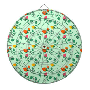 Florence met gekleurde rozen bloemen dartbord