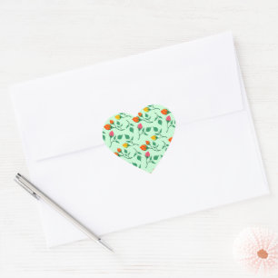 Florence met gekleurde rozen bloemen hart sticker