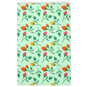 Florence met gekleurde rozen bloemen kalender