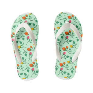 Florence met gekleurde rozen bloemen kinder teenslippers