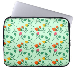 Florence met gekleurde rozen bloemen laptop sleeve