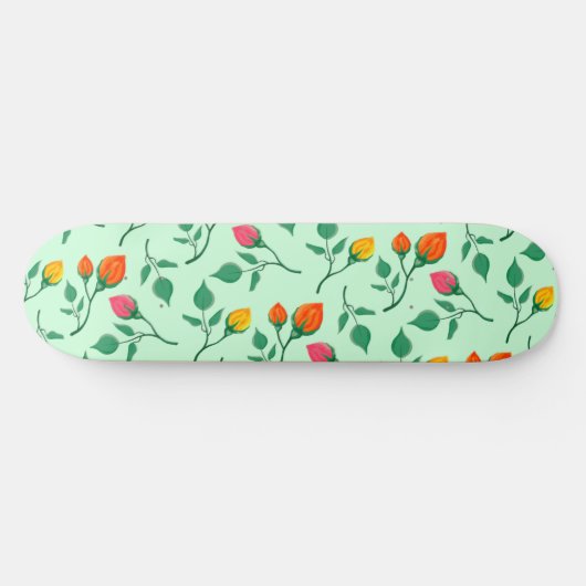 Florence met gekleurde rozen bloemen skateboard (Horizontaal)