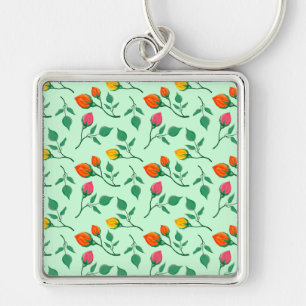 Florence met gekleurde rozen bloemen sleutelhanger