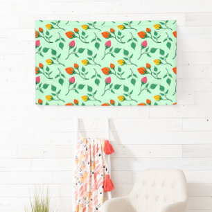 Florence met gekleurde rozen bloemen spandoek