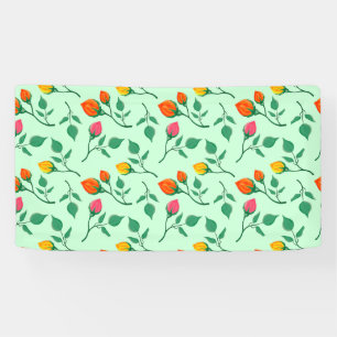 Florence met gekleurde rozen bloemen spandoek