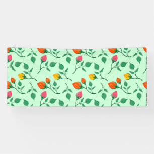 Florence met gekleurde rozen bloemen spandoek