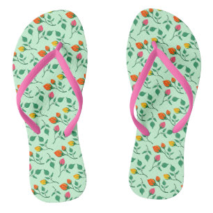 Florence met gekleurde rozen bloemen teenslippers