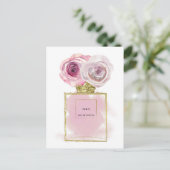 Florence Mode Perfume Flaconroze Roses Glam Briefkaart (Staand voorkant)
