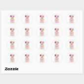 Florence Mode Perfume Flaconroze Roses Glam Ronde Sticker (Vel)