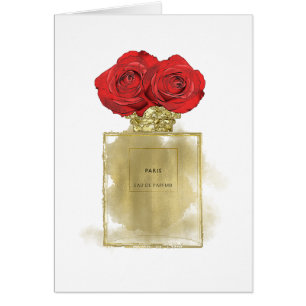 Florence Mode Perfume Fles Red Roses Gold Glam