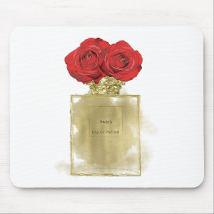 Florence Mode Perfume Fles Red Roses Gold Glam Muismat