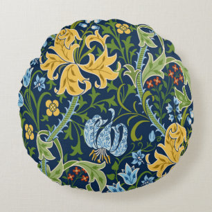 Florence naadloos patroon met grote bloemen, lily  rond kussen