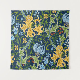 Florence naadloos patroon met grote bloemen, lily wandkleed