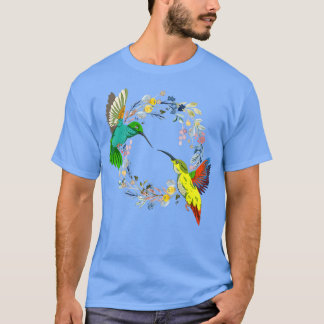 Florence Natuur Bird Animal  Flowers Hummingb T-shirt