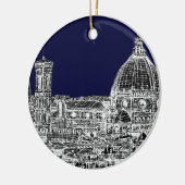 Florence navy dome keramisch ornament (Links)