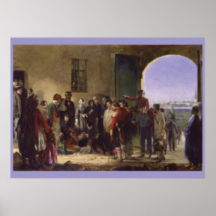 Florence Nightingale die gewonden op Scutari ontva Poster