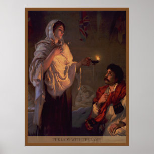 Florence Nightingale Lady met de lamp Poster