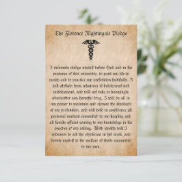 Florence Nightingale Pledge for Nurses Flat Kaart