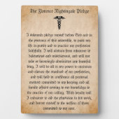 Florence Nightingale Pledge for Nurses Fotoplaat (voorkant)