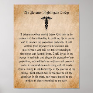 Florence Nightingale Pledge for Nurses Poster