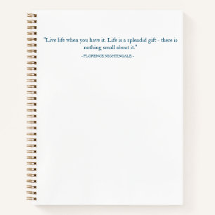 Florence Nightingale Quote-laptop Notitieboek