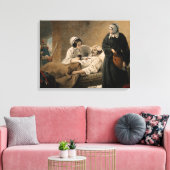 Florence Nightingale. Verkleurde lithograaf. Canvas Afdruk (Insitu (Woonkamer))