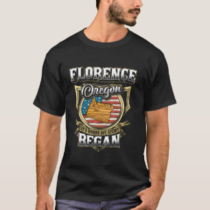 Florence Oregon USA Vlag 4th of July Lange mouw T T-shirt