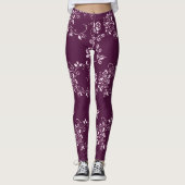 Florence-paarse retro-element leggings (Voorkant)