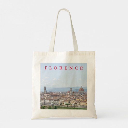 Florence panorama uitzicht canvas tas (Achterkant)