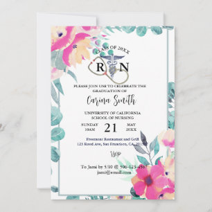 Florence Party of Nursing School Afstuderen Kaart