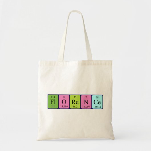 Florence periodieke table name canvas tas (Voorkant)
